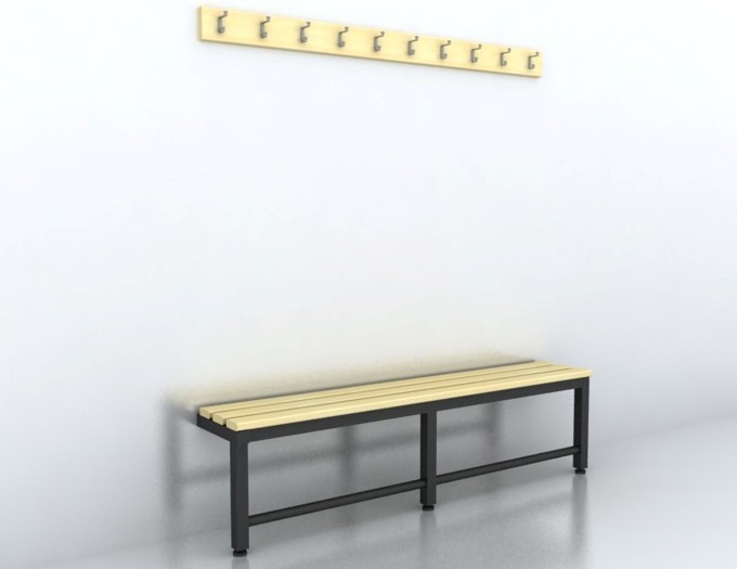 Benches - Wall & Floor with Slats