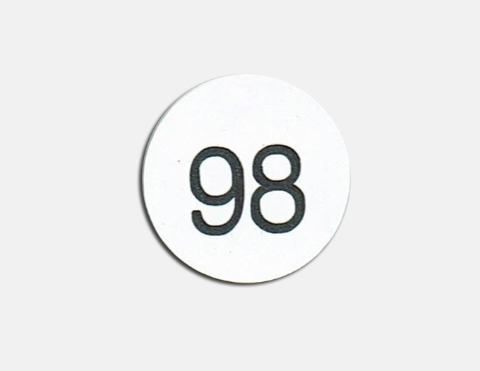 Inset Number Disc - SGL Doors